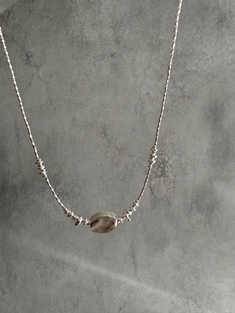 【セール中】カレンシルバー ビーズ付きネックレス