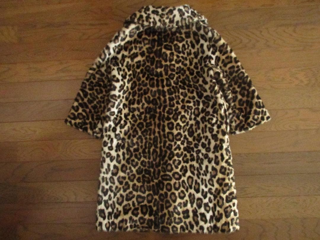 ★BENNETTE推定'70-'80sレオパード柄ビンテージファーコートS