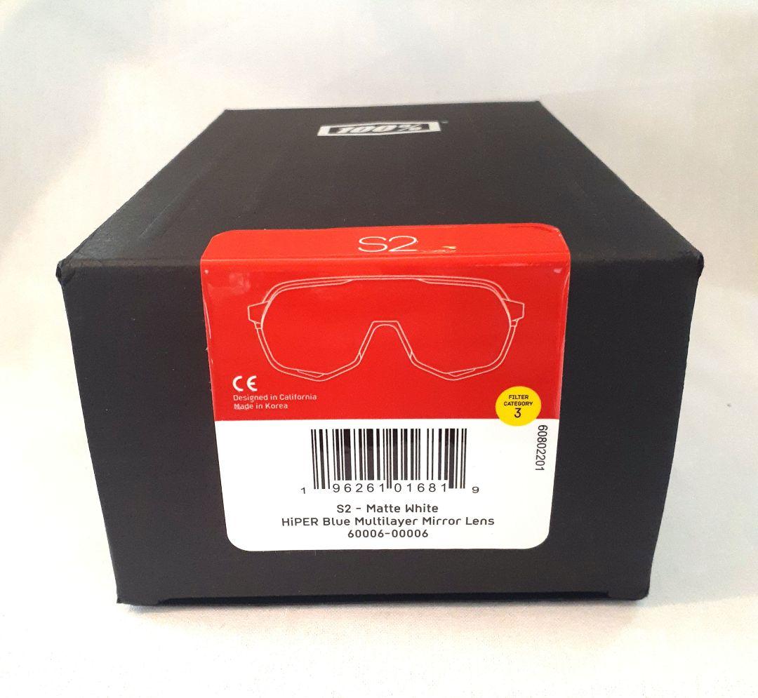 100% S2 ホワイト ブルー ワンハンドレッド サングラス