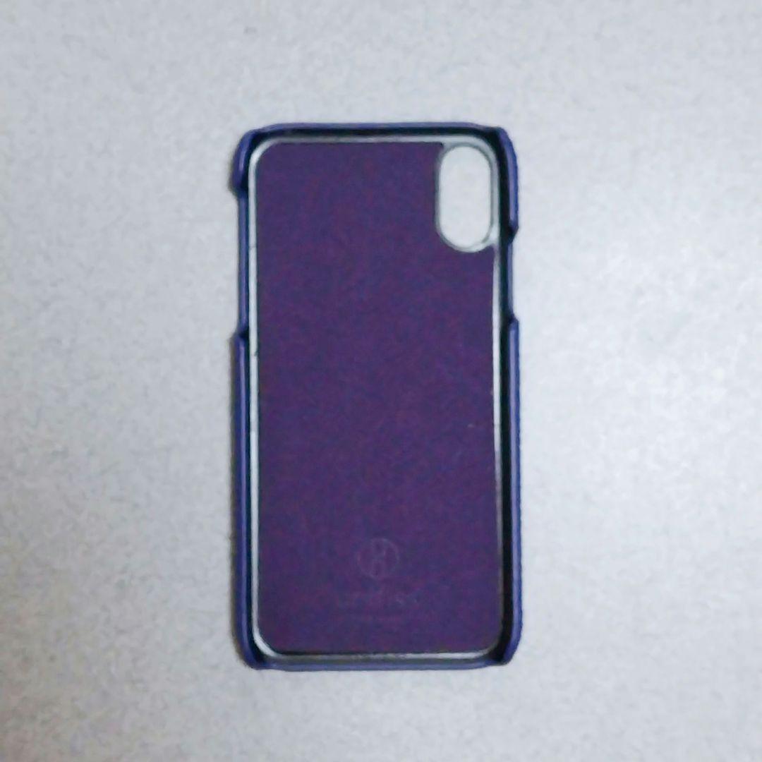 ⭐️iPhone XR ケース 対応 薄型 軽量 フェイクレザーネイビー