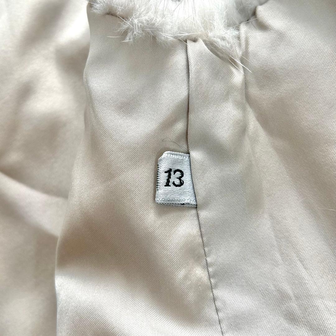 サファイアミンク ベスト リアルファー 毛皮 ジレ ロング グレージュ 13