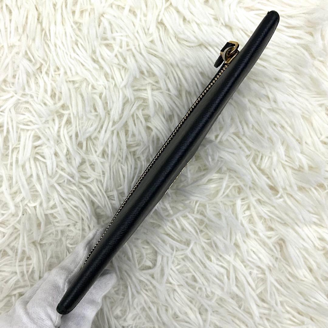 ［美品］PRADA プラダ サフィアーノレザー 長財布 ブラック