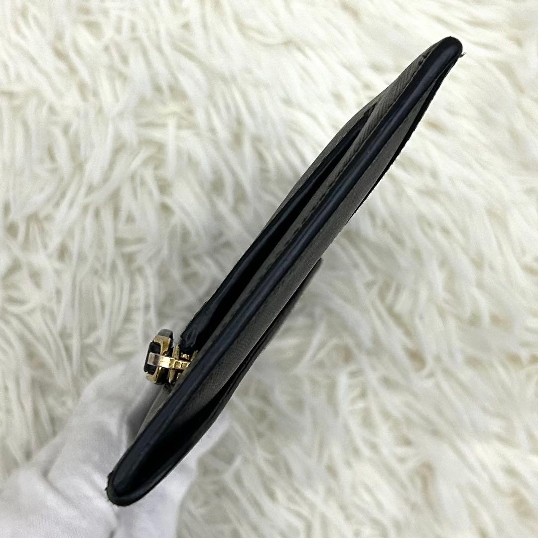 ［美品］PRADA プラダ サフィアーノレザー 長財布 ブラック