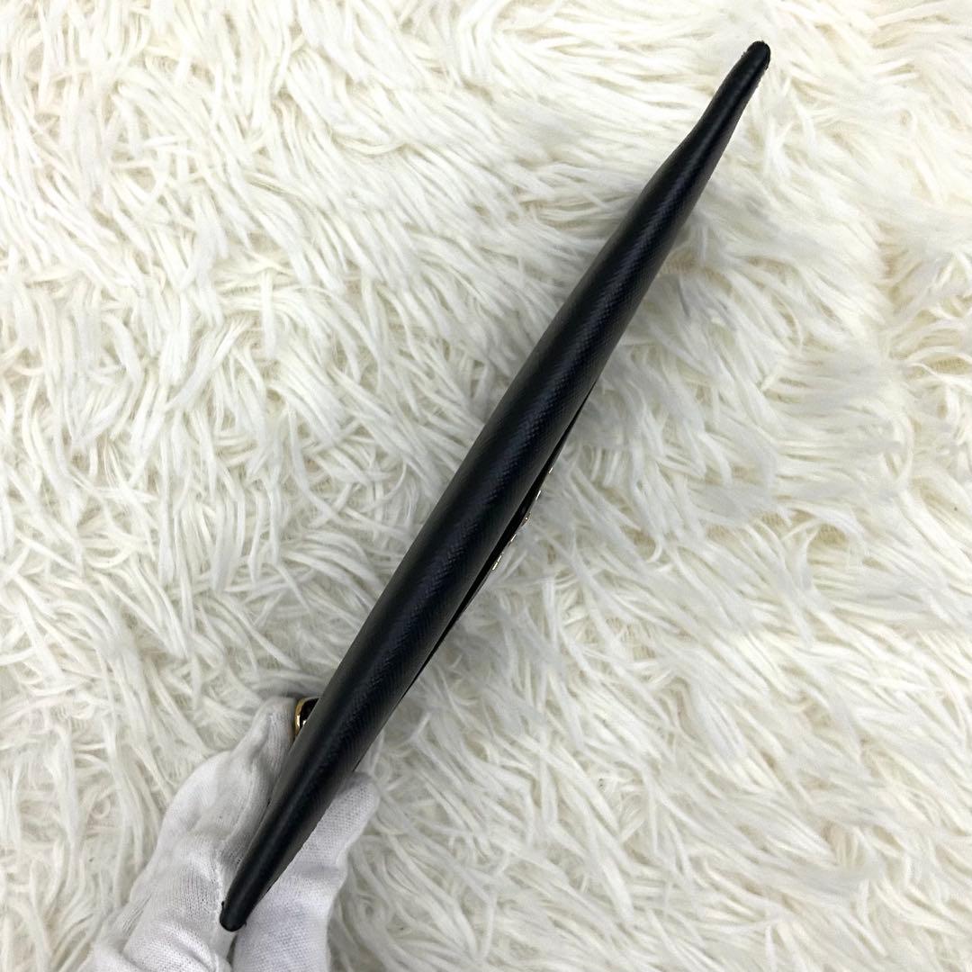 ［美品］PRADA プラダ サフィアーノレザー 長財布 ブラック