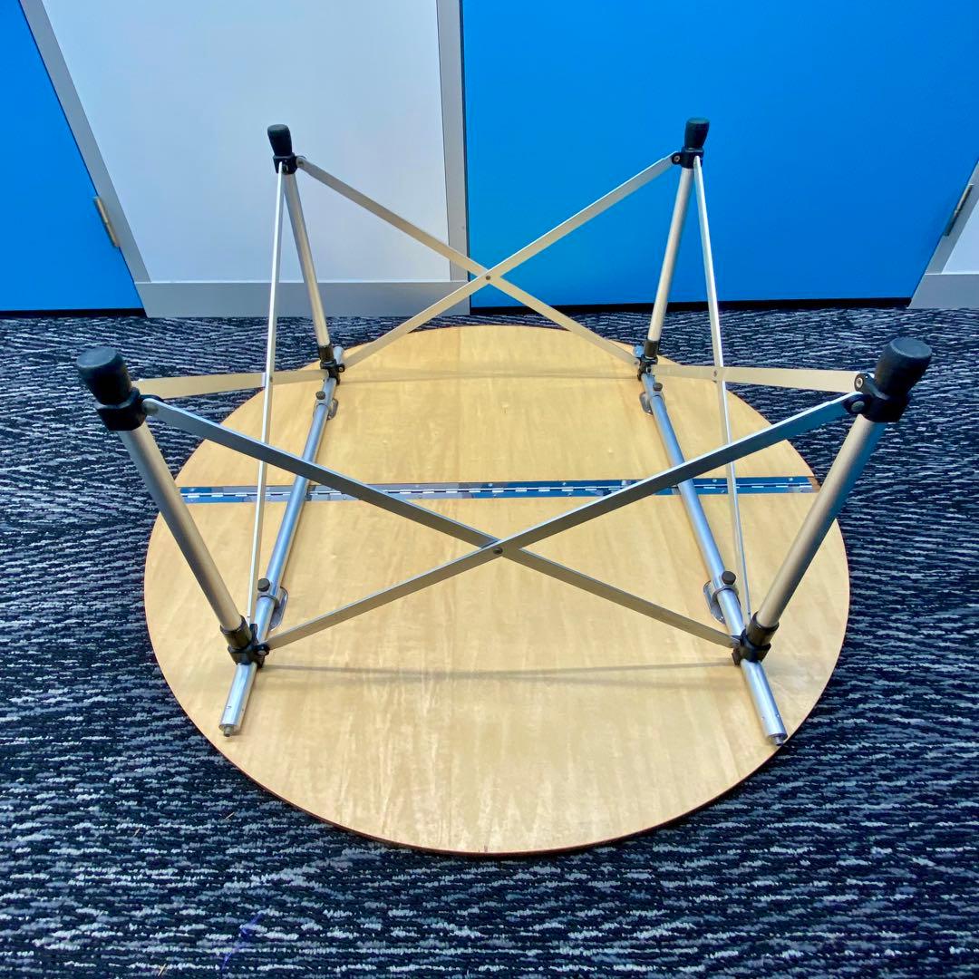 【廃盤・希少】スノーピーク ローテーブル ラウンド（シナベニア天板） ※破損あり