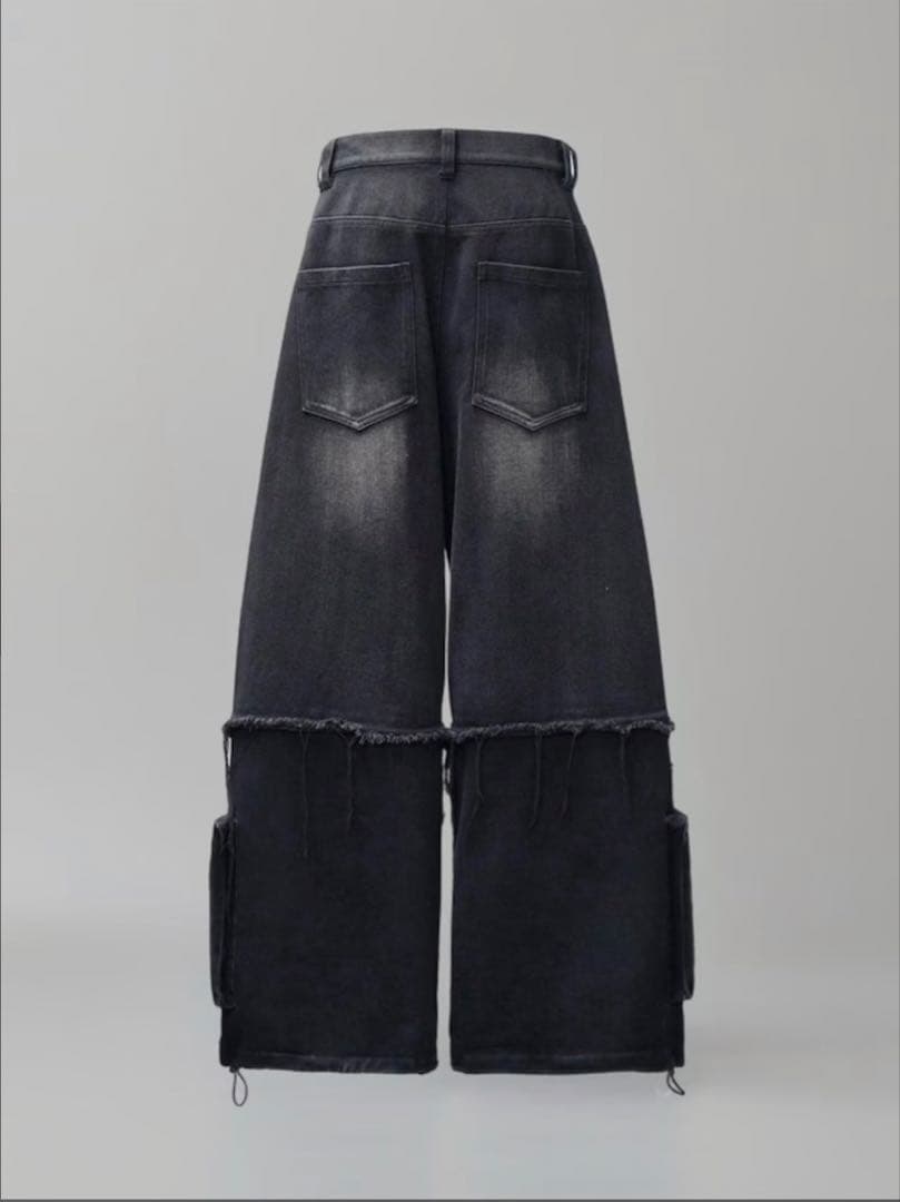 【CHIKASHITSU PLUS HIGH】cargo denim pants
