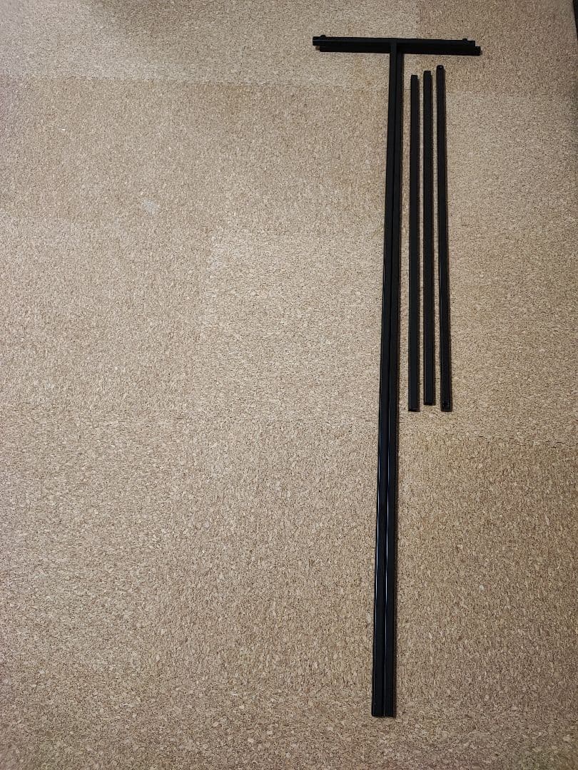 ●kanademono シンプルアイアン ハンガーラック(90cm) 黒