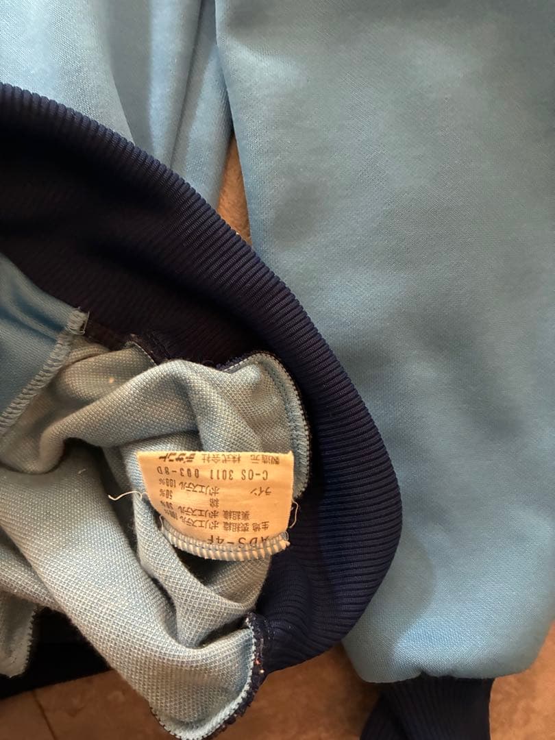 adidas トラックジャケット デサントライトブルー/ネイビー