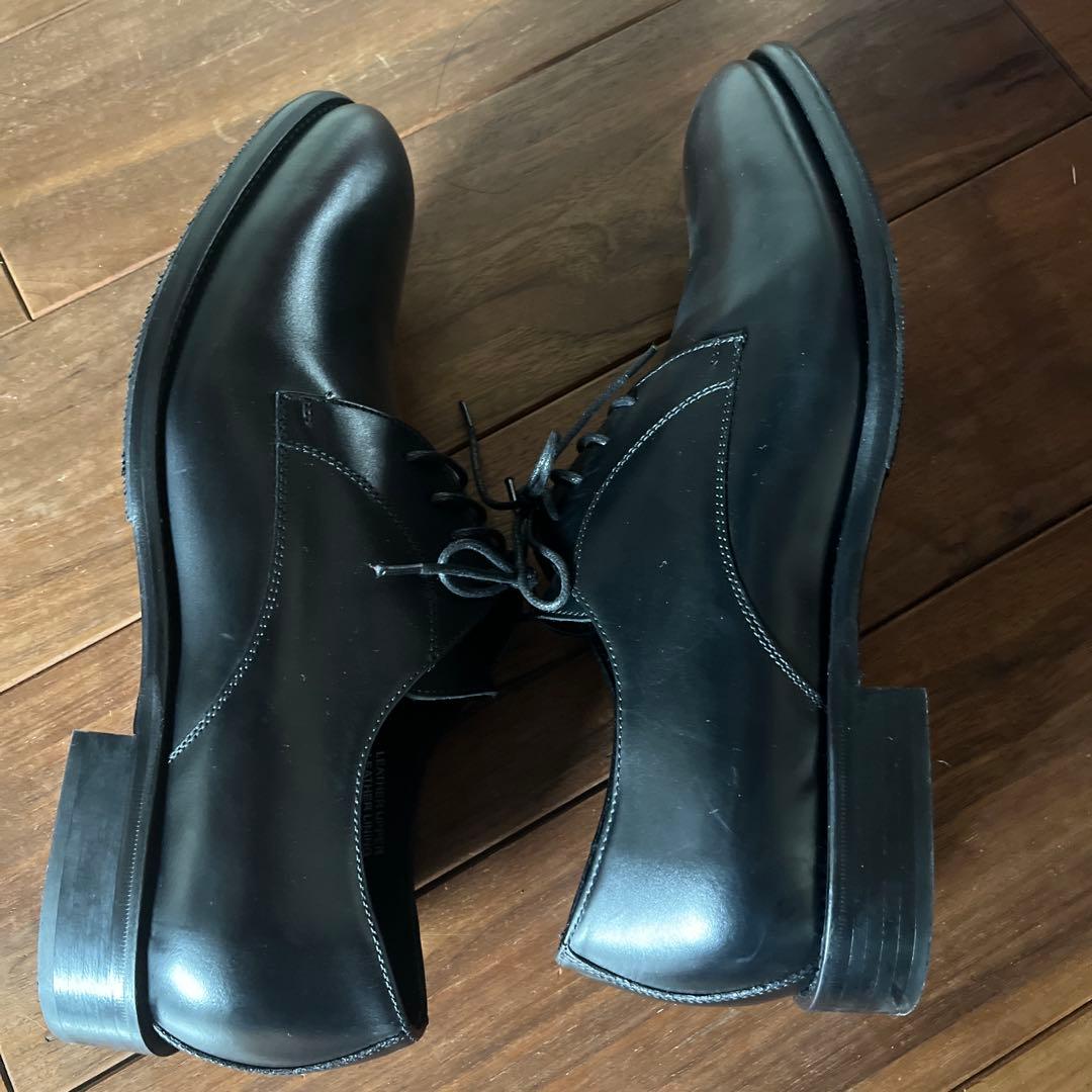 HILTON ブラック レザー ドレスシューズ