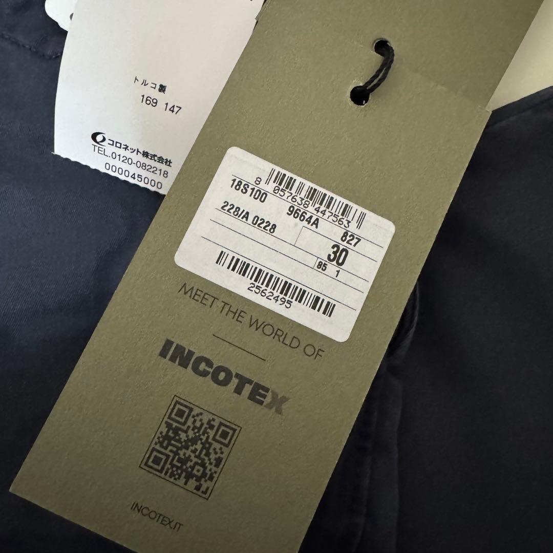 INCOTEX SLACKS 100番 コットンギャバジン チノパンツ 30
