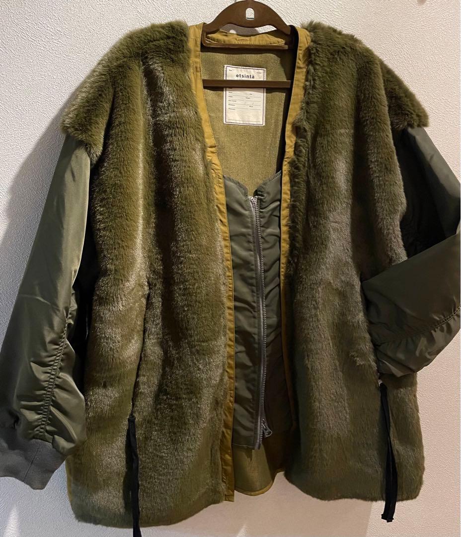 オリーブグリーン モッズコート