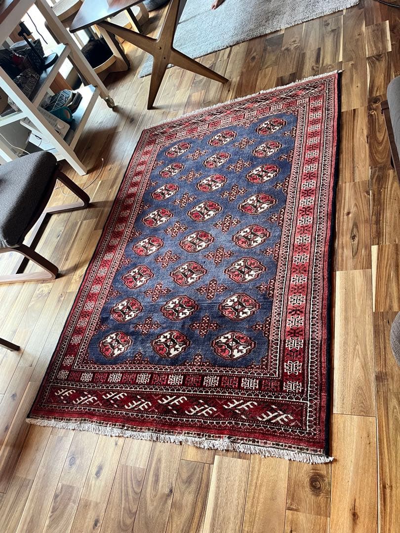 ペルシャ絨毯　バルーチ手織り　アンティーク 185✖️122 ウール