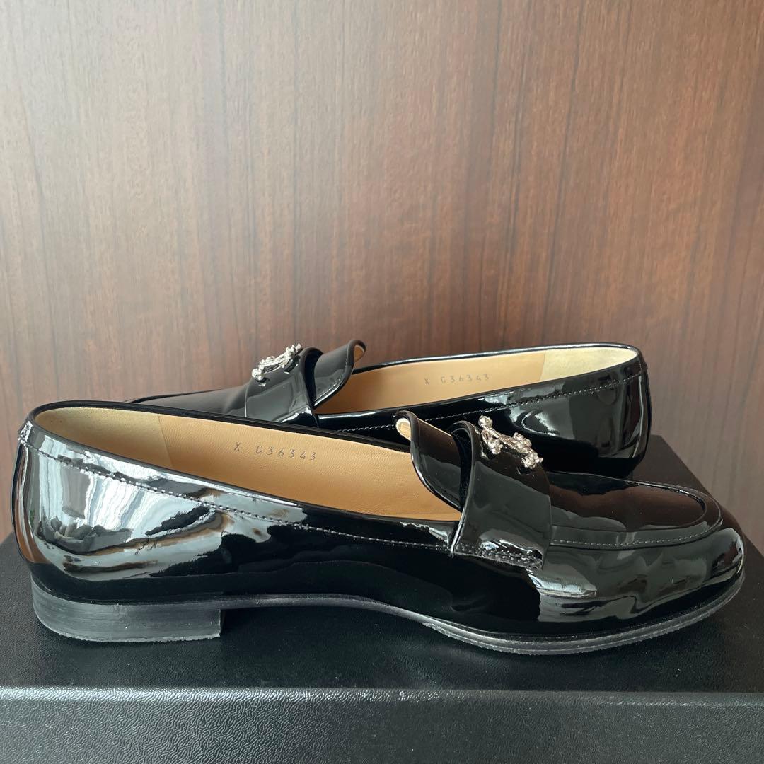 meruシャネル　パテントローファー　37.5センチ