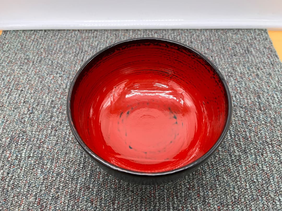 根来塗　大椀　辻雅史作　雑煮椀　お椀　盌　漆器　茶道具　箱付き　f724