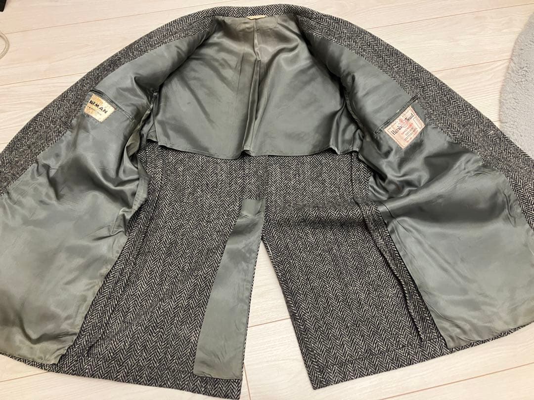 60-70s USA Harris Tweed ヘリンボーン ツイードジャケット