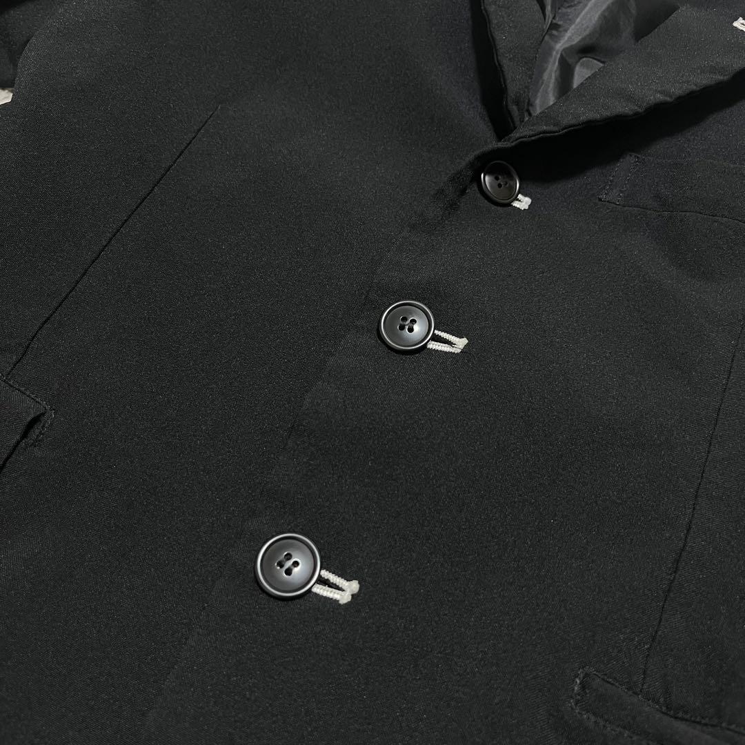 美品　ブラック コムデギャルソン　ポリ縮絨　ジャケット