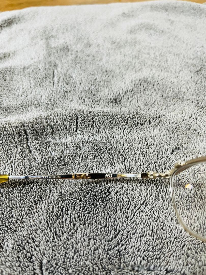 様*様 999.9 フォーナインズ眼鏡　チタン　ゴールド