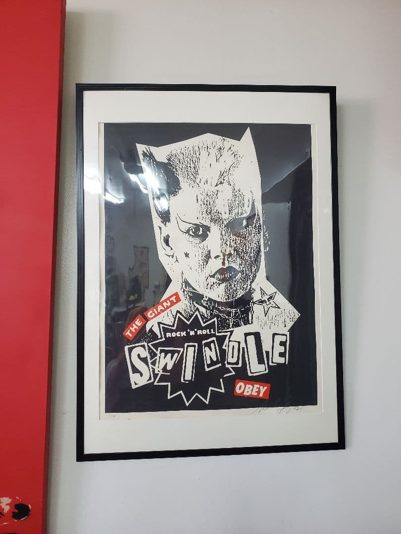 OBEY ロックンロールスウィンドル シルクスクリーン　シグネチャー