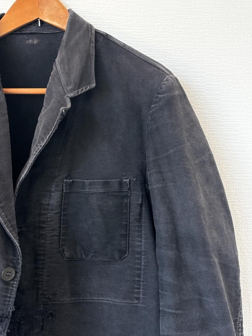 1940-50s フランス製 ブラック モールスキン ジャケット
