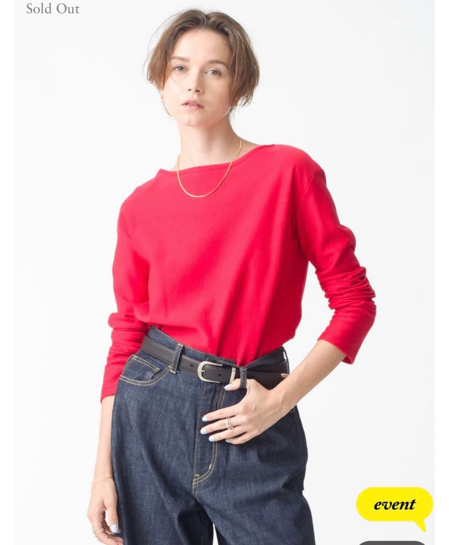 オーラリー　エラスティック ハイゲージ ボートネックスウェット