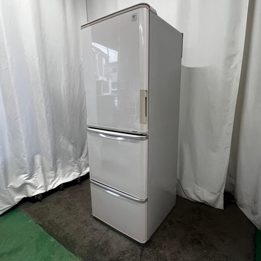 ★911　シャープ　冷蔵庫　大型　350L　両開き　どっちもドア　設置無料　安い