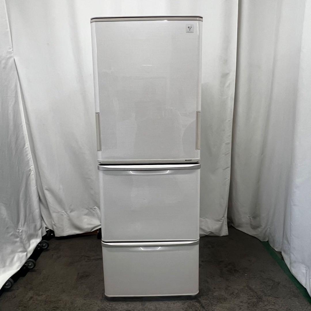 ★911　シャープ　冷蔵庫　大型　350L　両開き　どっちもドア　設置無料　安い