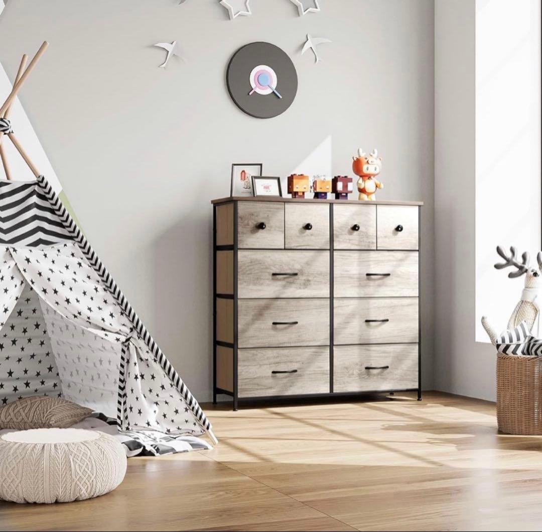 収納チェスト　衣類ケース　木製天板　リビングインテリア