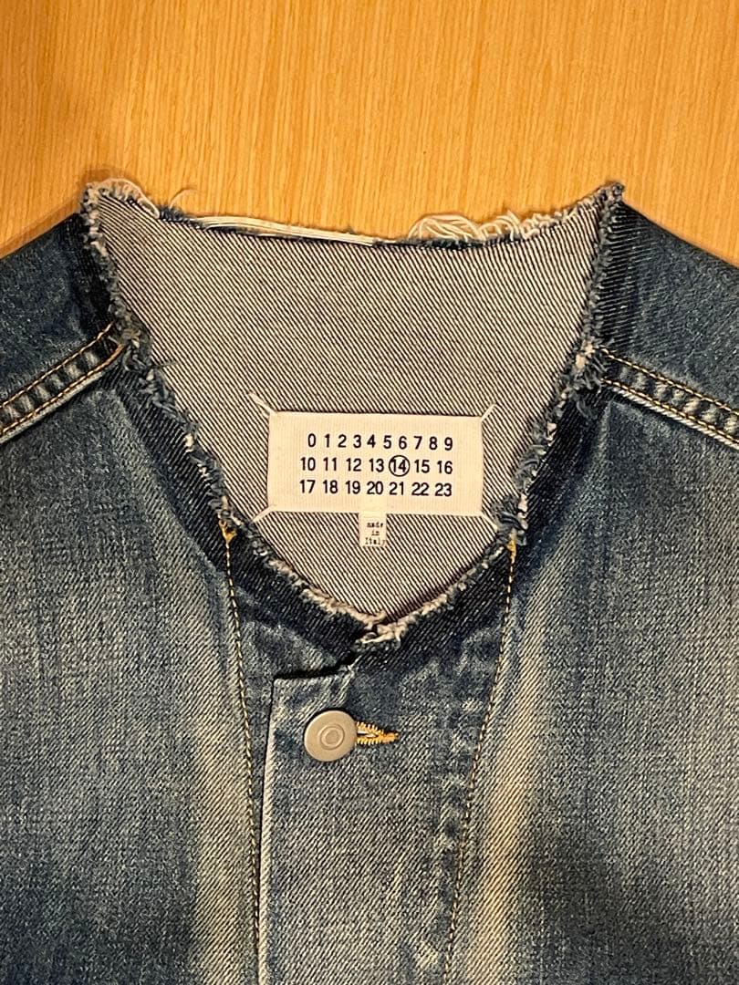 メゾンマルジェラ　ノーカラーデニムジャケット　　サイズ50