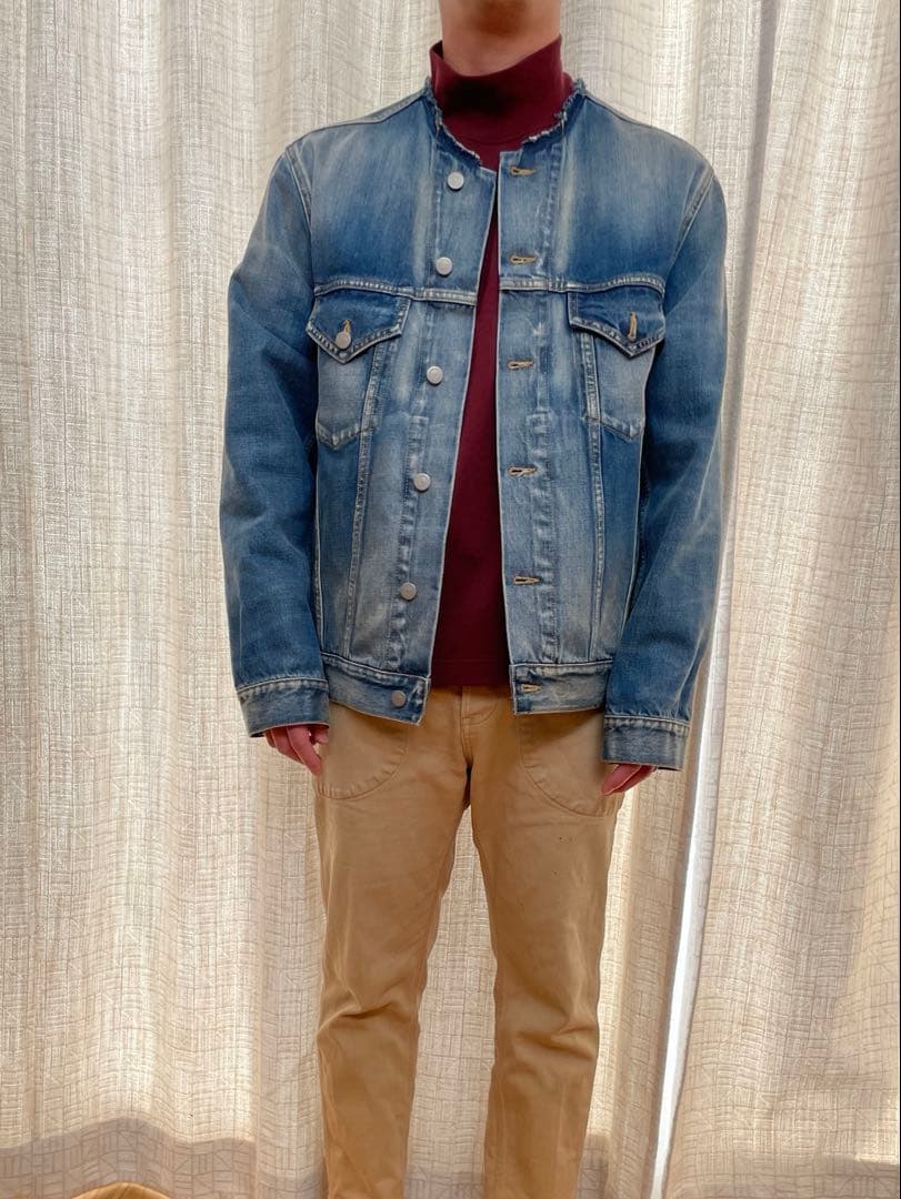 メゾンマルジェラ　ノーカラーデニムジャケット　　サイズ50