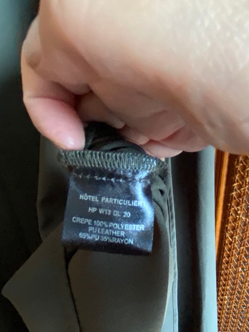 オリーブグリーン ポンチョ風長袖カットソーワンピース