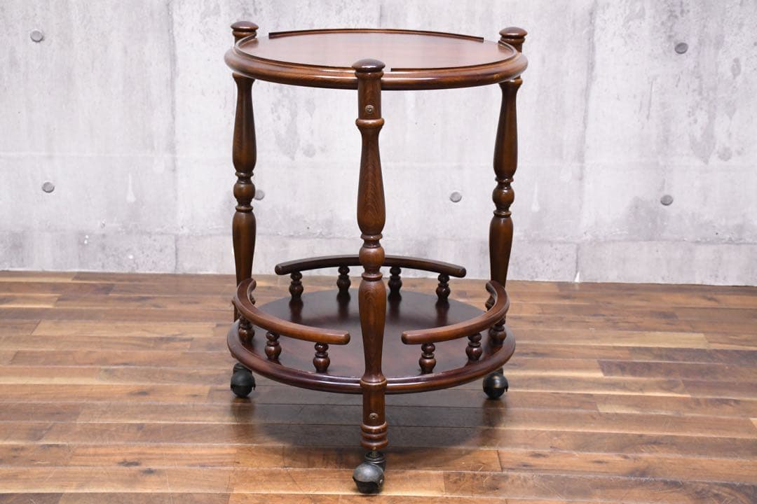 EDK14 柏木工 キャスターワゴン ラウンド型 サービスワゴン キッチンワゴン