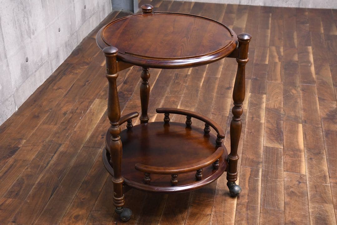 EDK14 柏木工 キャスターワゴン ラウンド型 サービスワゴン キッチンワゴン