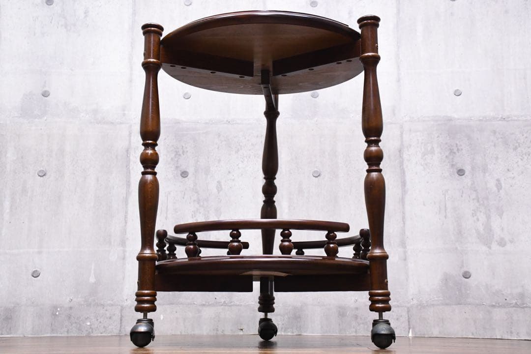 EDK14 柏木工 キャスターワゴン ラウンド型 サービスワゴン キッチンワゴン