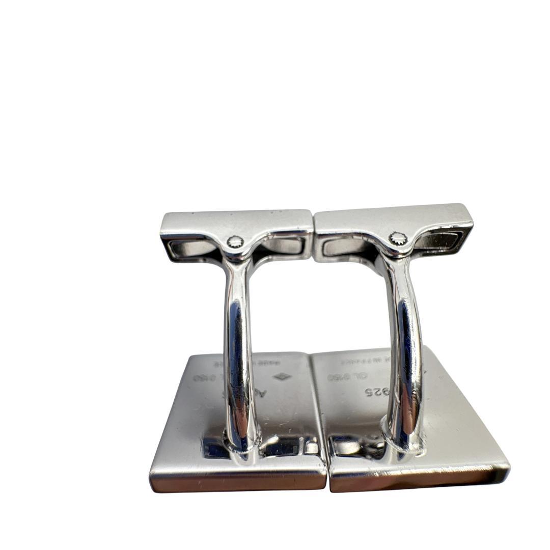 ルイヴィトン M65054 カフス ダミエ ブトン ドゥ マンシェット シルバー