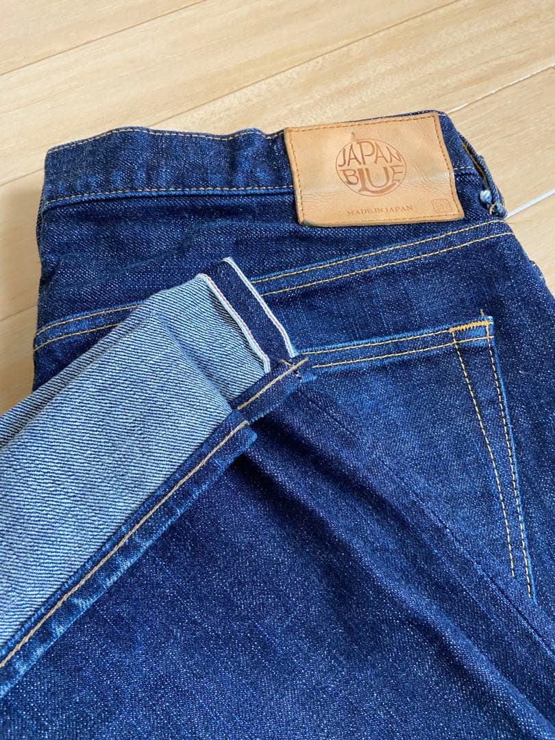 W36ジャパンブルー ジーンズ　濃紺ストレッチデニム