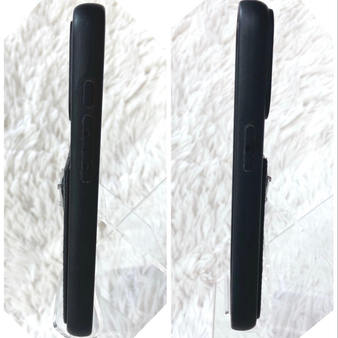 ✨プラダ iPhoneケース 14Pro プロ 三角ロゴ サフィアーノ レザー黒