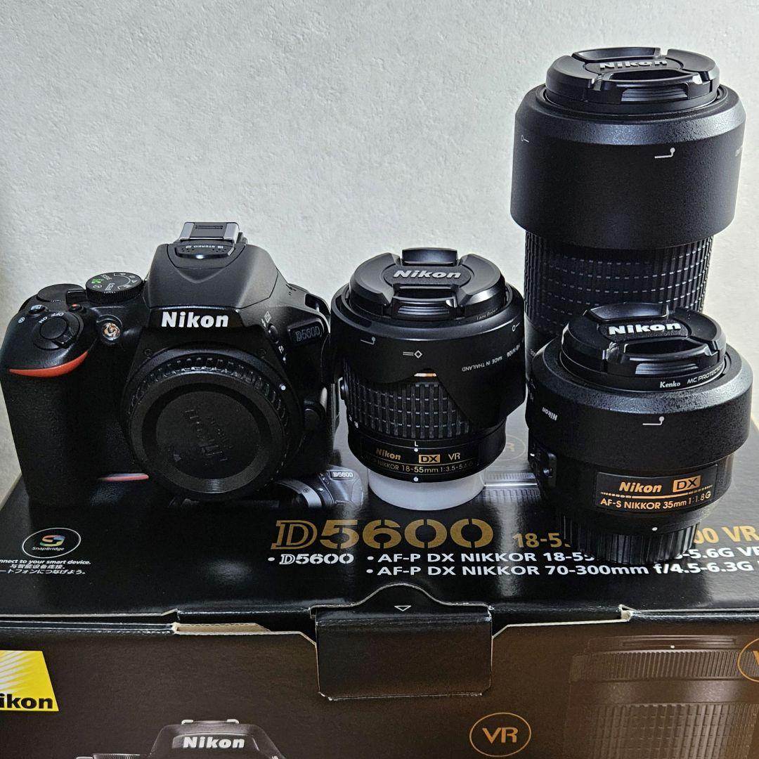 Nikon D5600 ダブルズームキット+単焦点レンズ1本 おまけ付き
