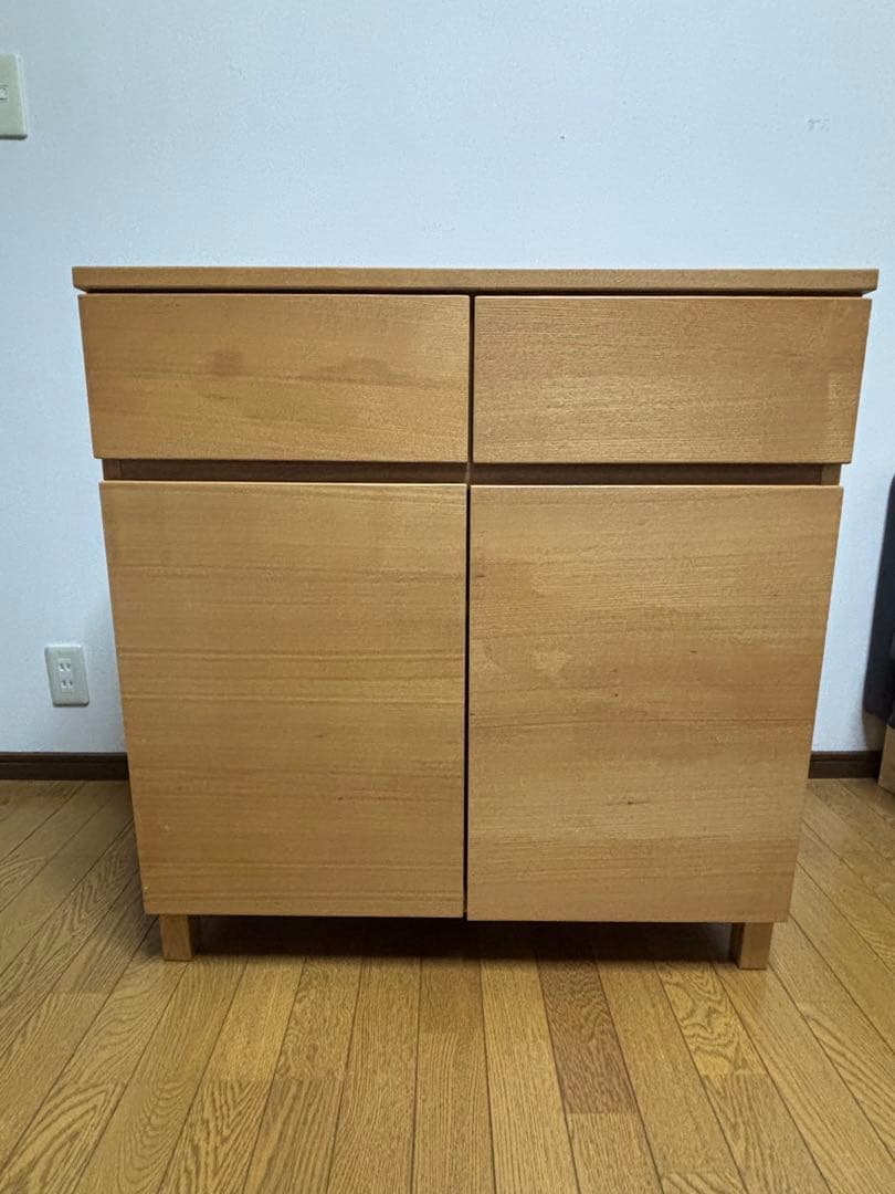 廃盤品　無印良品　オーク材キャビネット