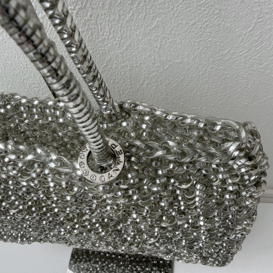 美品　アンテプリマ　スタンダード　スクエア　ミディアム　シルバー　チェーン付き