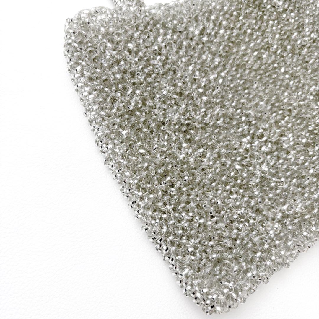 美品　アンテプリマ　スタンダード　スクエア　ミディアム　シルバー　チェーン付き