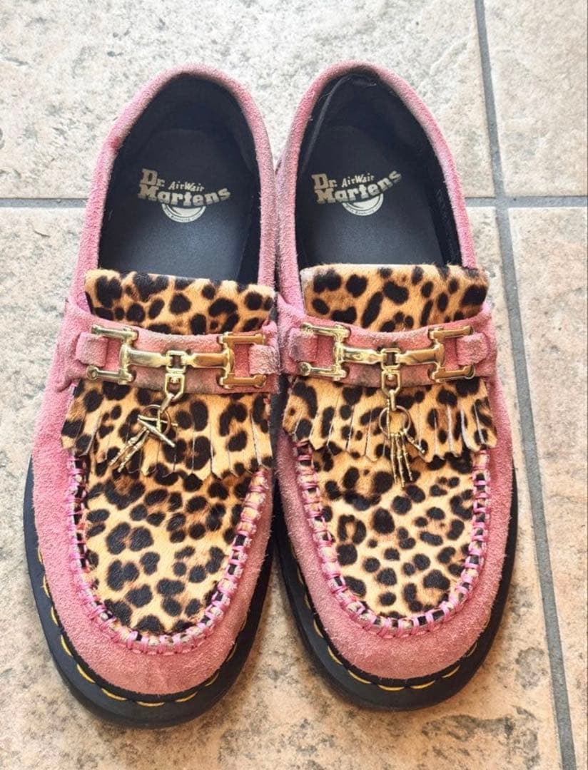 Dr. Martens ローファー ピンク　レオパード　エイドリアン　42