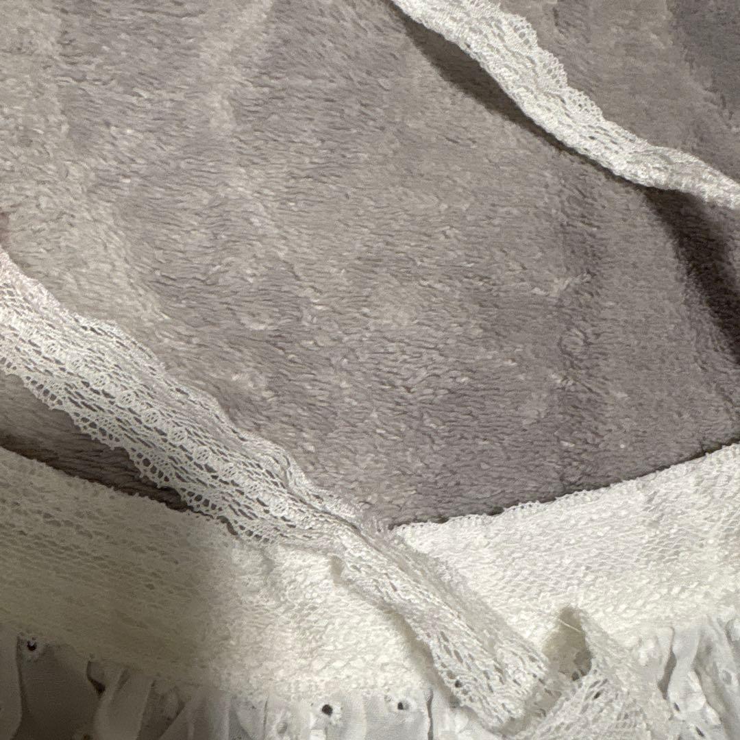 【アンプリ】リボン綿エプロン【日本製】