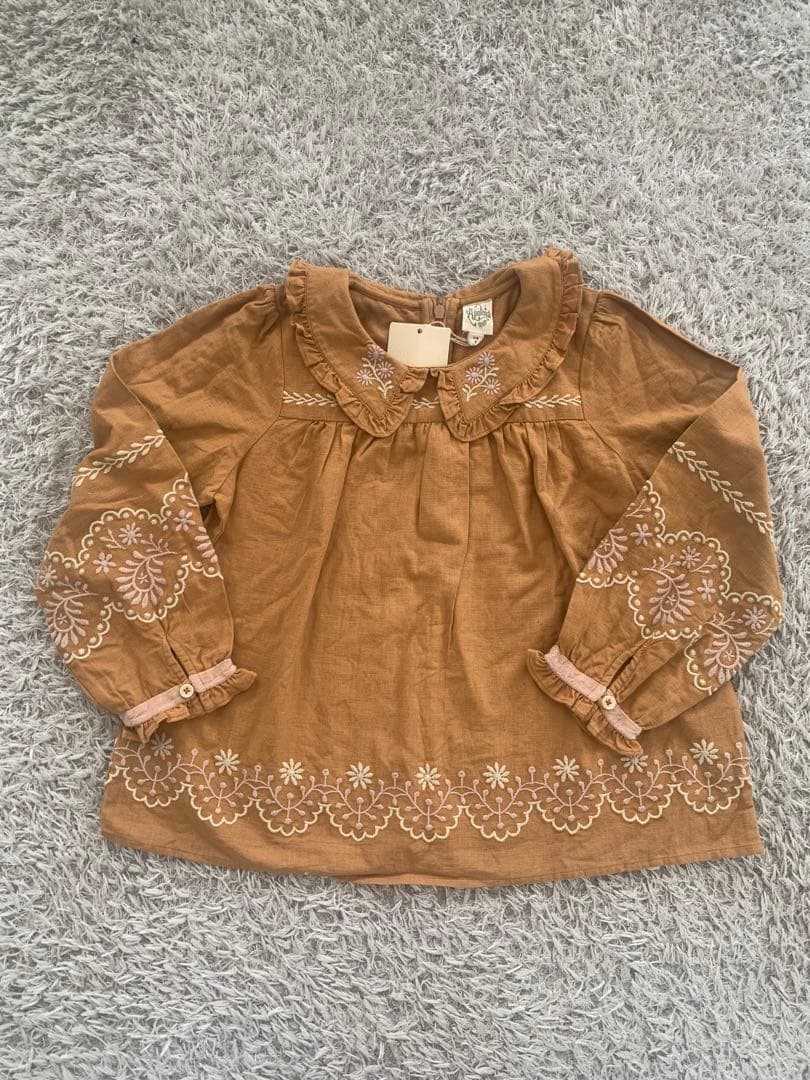 な*み様 値下げ　Apoliaブラウン 長袖シャツ アポリナ　チュニック　ブラウ