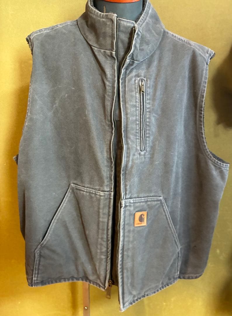 Carhartt ダークグレー ボアベスト 2XL