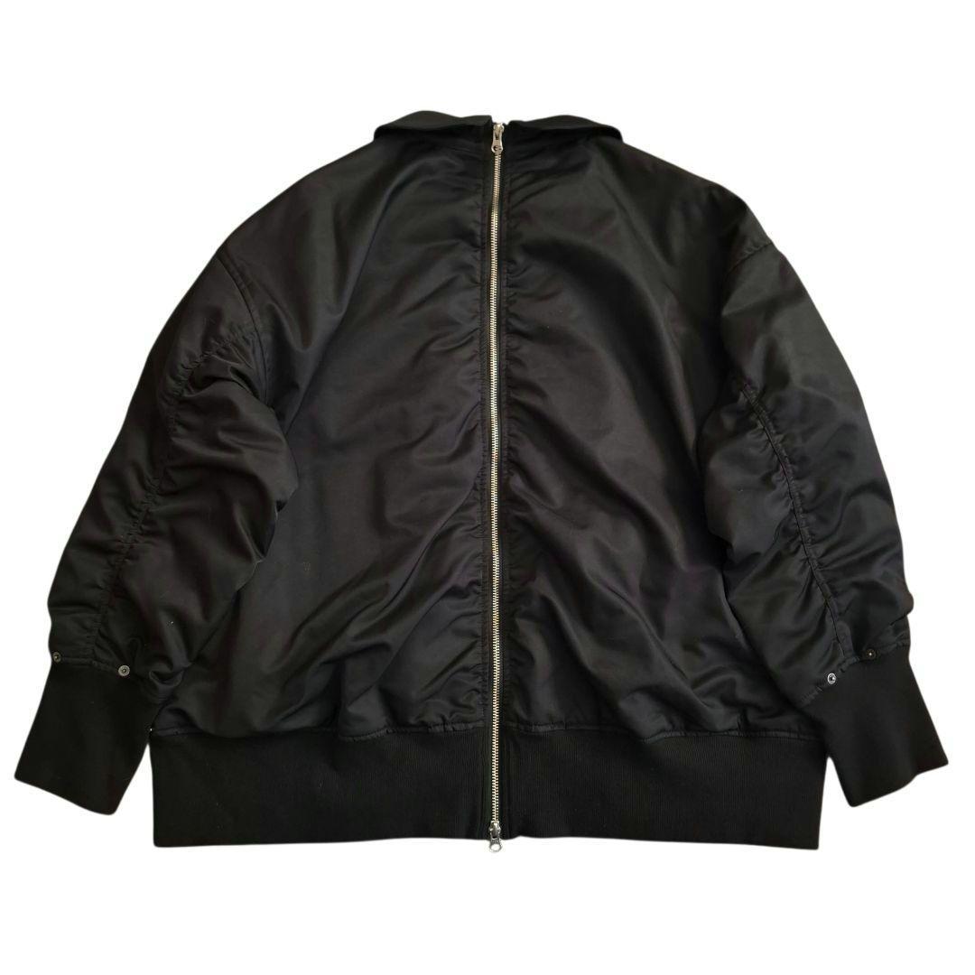 BASCO バスコ 背面ジッパー ギャザー MA1風 ブルゾン ゆったりサイズ