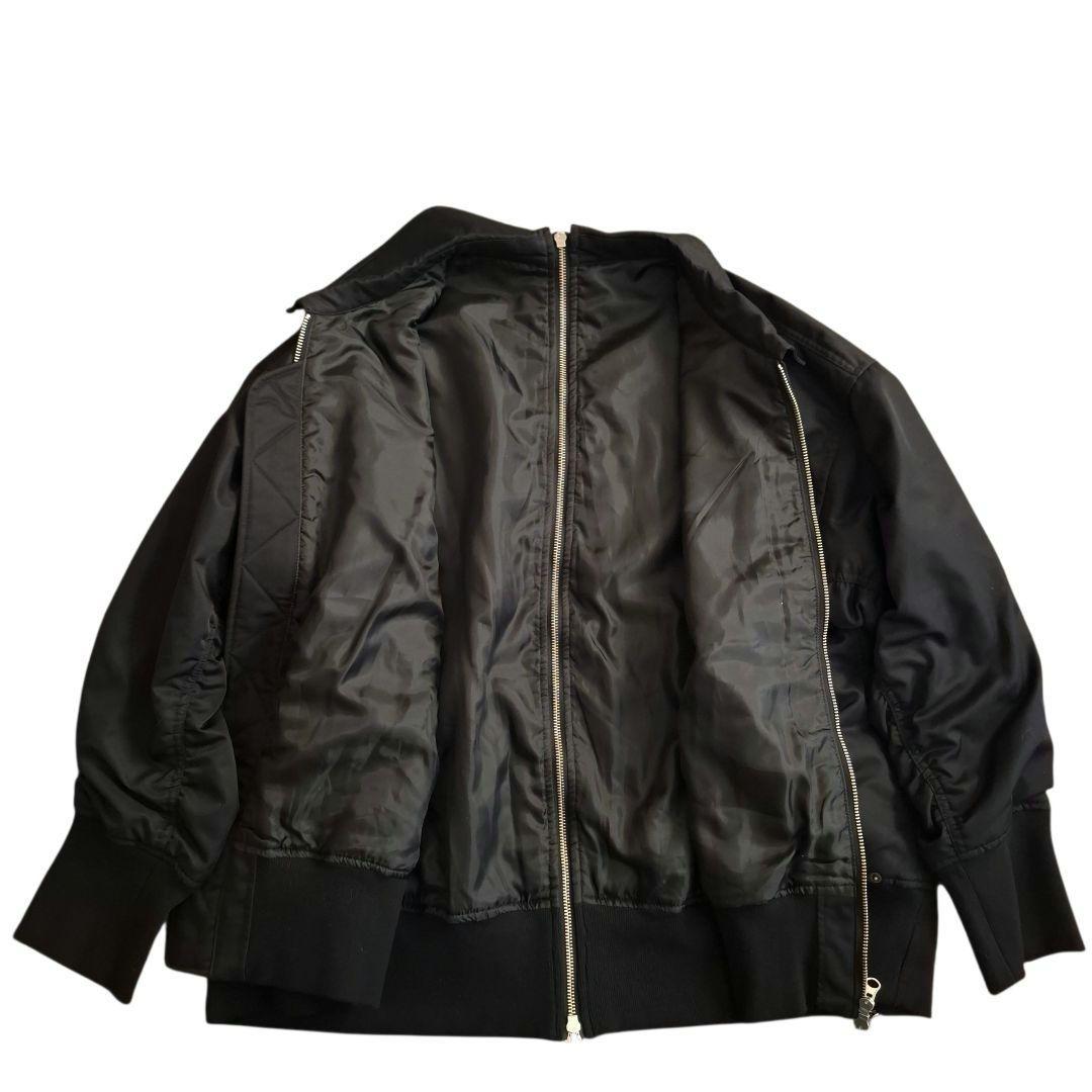 BASCO バスコ 背面ジッパー ギャザー MA1風 ブルゾン ゆったりサイズ