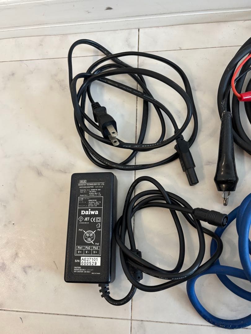 電動リールバッテリー ダイワ スーパーリチウム 8000WP-L 付属品付き