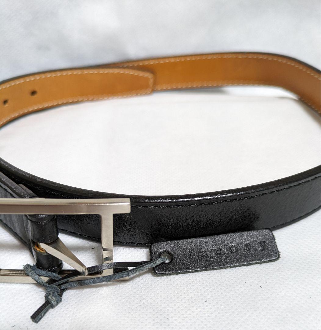 Theory 黒 レザーベルト「未使用品」「最終価格」