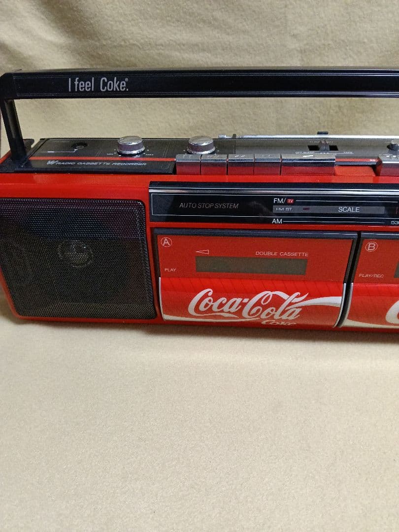 Coca-Cola ダブルカセットラジカセ　ジャンク品