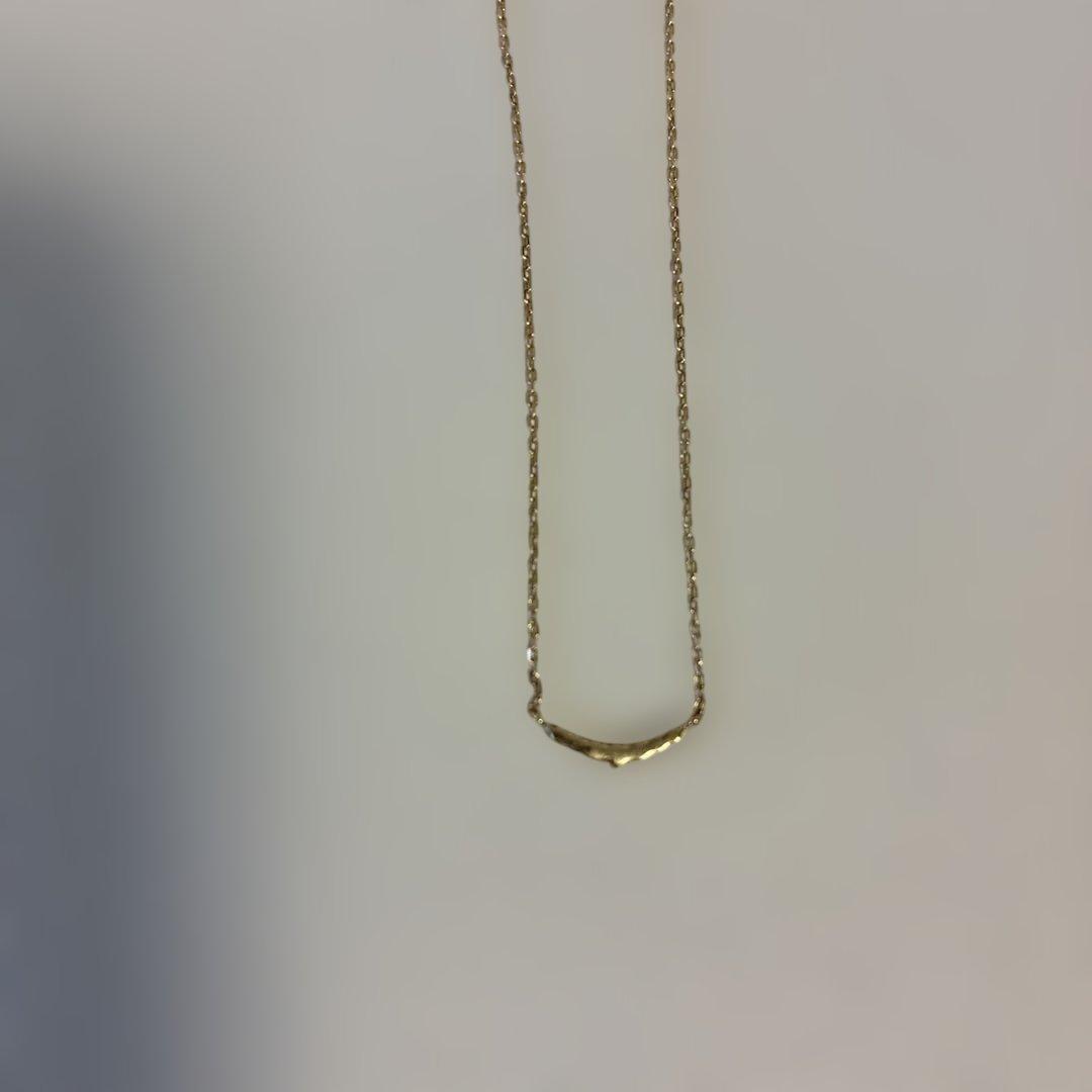 agete ダイヤモンド三日月ネックレス　K10 0.05 YG